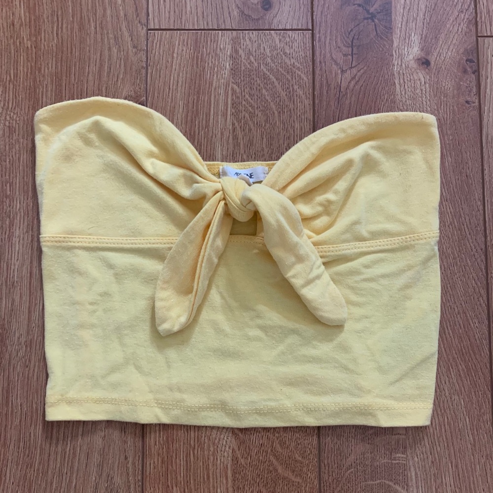 Yellow Tie Tube Top